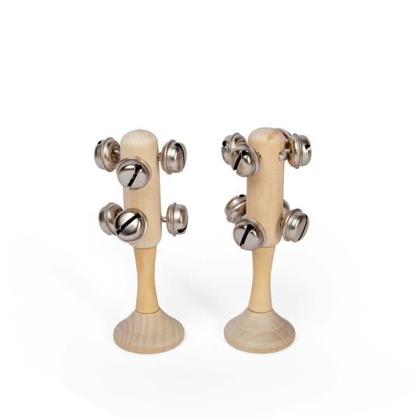 Bigjigs Toys Natural Mini Bell Stick 2 Pack
