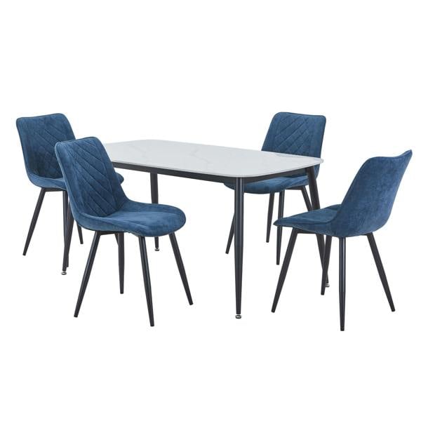 Core Products Aspen Rectangular Dining Table, White Sintered Stone