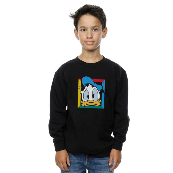 Disney Boys Donald Duck Panicked Sweatshirt - Black