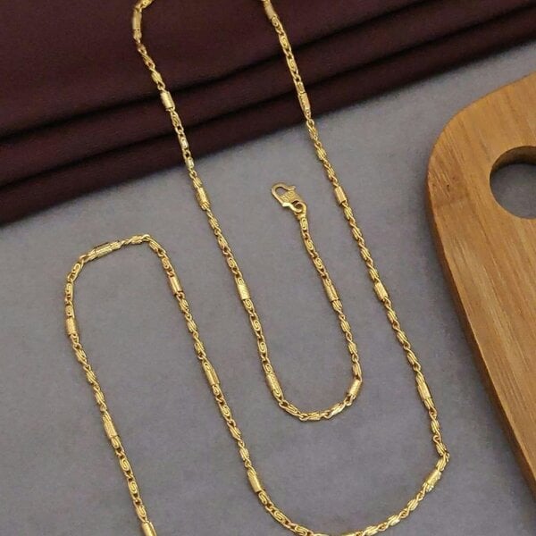 The Colourful Aura Twisted Link 18ct Gold Plated Unisex Chain Necklace
