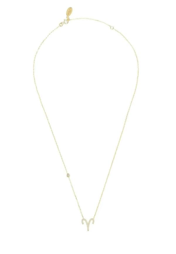 Zodiac Star Sign Pendant Necklace Gold Aries - LATELITA Necklaces
