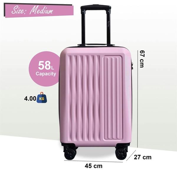 Infinity Luggage ABS Hard Shell Suitcase Luggage Set Travel Carry on Cabin Bag