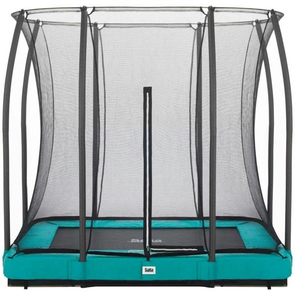 7ft x 5ft Salta Green Rectangular Comfort Edition Inground Trampoline with Enclosure