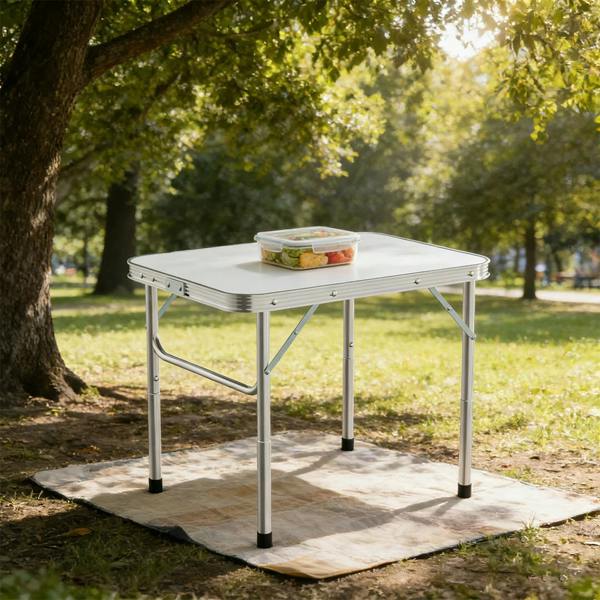 Havendro 2FT Foldable Picnic Table Portable Outdoor Camping Folding Desk White