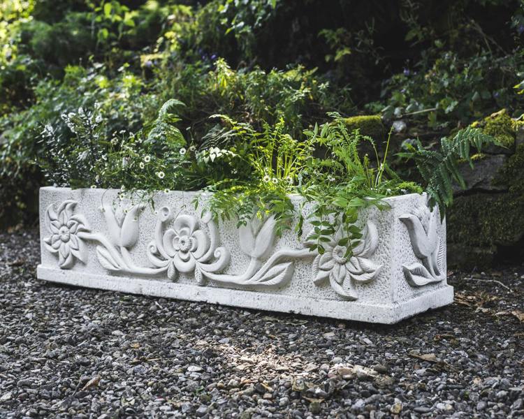 Extra Large Tulip design Stone Planter Trough
