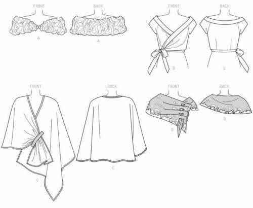 Vogue Sewing Pattern 9291, Scarves, Wraps for Women, XY (SML-MED-LRG) - Easy