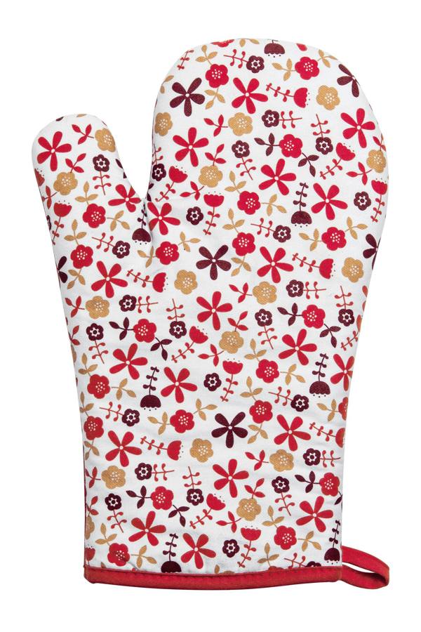 Red Daisy Single Oven Glove