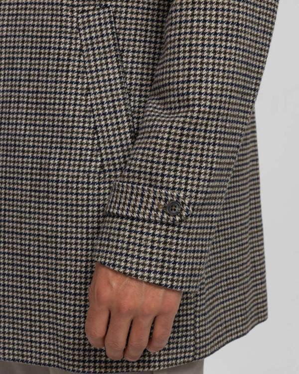 Steel & Jelly Marton - Wool Blend Houndstooth Car Coat