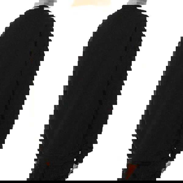 Diesel Mens Double Destroyed Logo Sweatshirt - Black - 