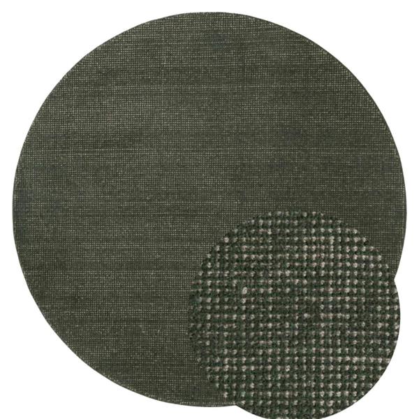 Two green circular samples with different textures on a white background