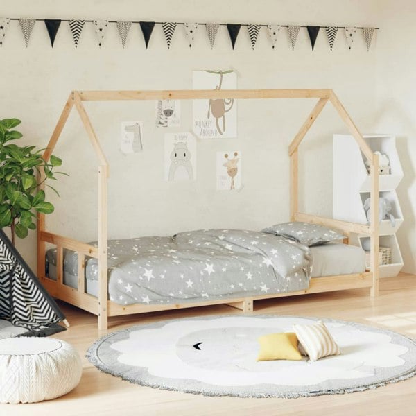 Berkfield Kids Bed Frame 90x200 cm Solid Wood Pine