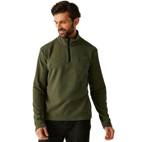 Regatta Great Outdoors Mens Thompson Half Zip Fleece Top - Olive Night