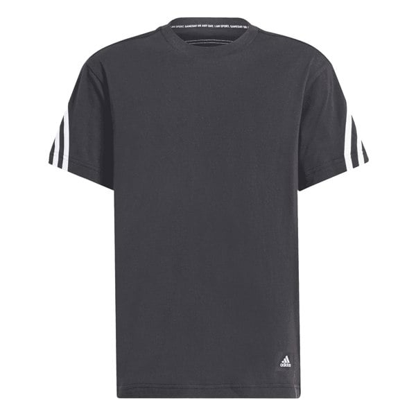 Adidas Childrens/Kids Future Icons 3 Stripes T-Shirt - Black