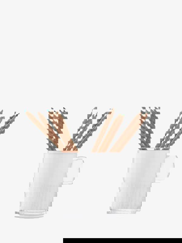 LSA Glass Tealight Holder with Handle 9cm Milk White