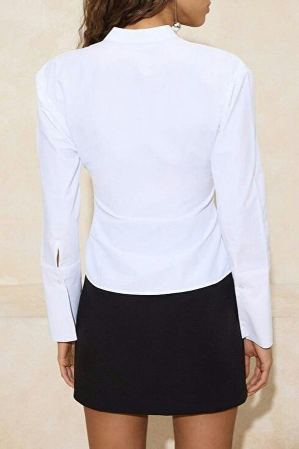 WOVCOR Belted & Snap-Front Adjustable Shirt