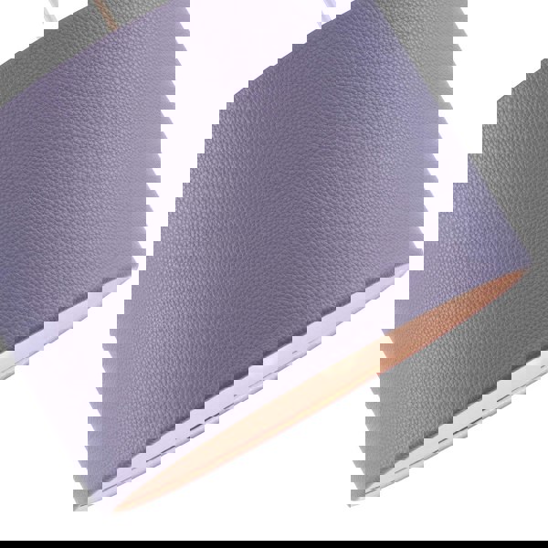 Classic Soft Lilac Faux Leather Lamp Shade with Inner Cotton Lining Image 3