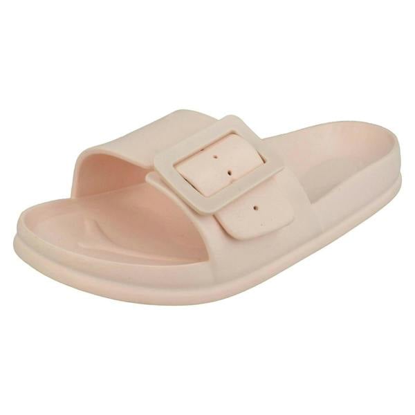 Spot On Ladies Spot On Flat Buckle Mules F00349