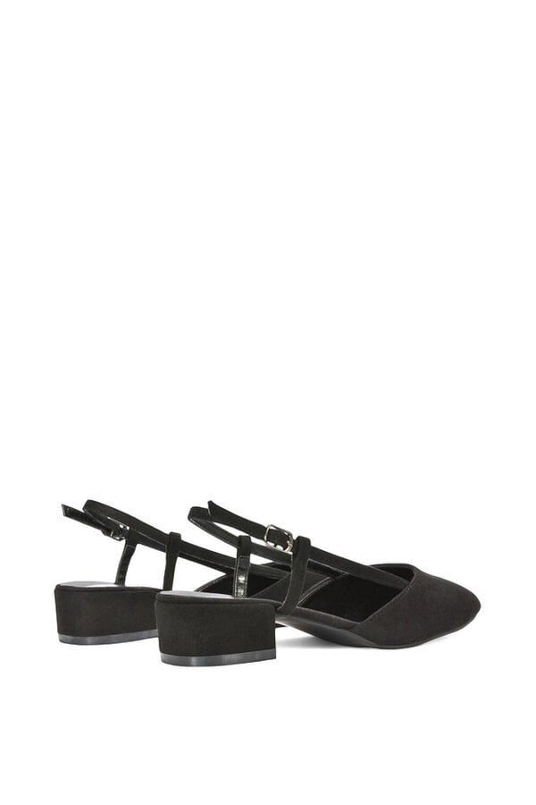 XY LONDON Slingback Court Shoes With Low Block Heel