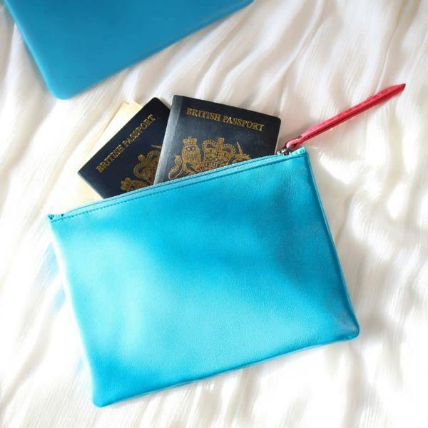 PRIMEHIDE Large Size Leather Zip Pouch