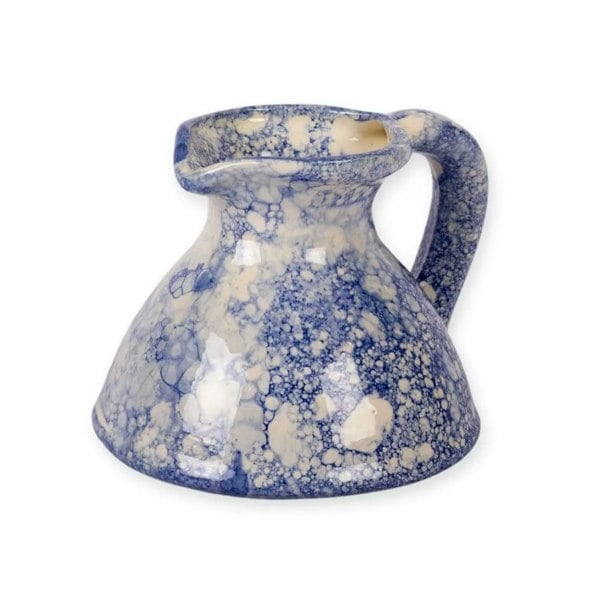 Burbujas - Flat Based Ceramic Blue Jug (1)