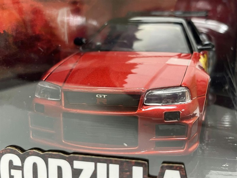 Jada Godzilla 2002 Nissan Skyline GT R R34 1:24 Scale Jada 253253024 35133