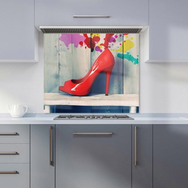 Warren Reed - Designer Retro Red Shoes Kitchen Splashback