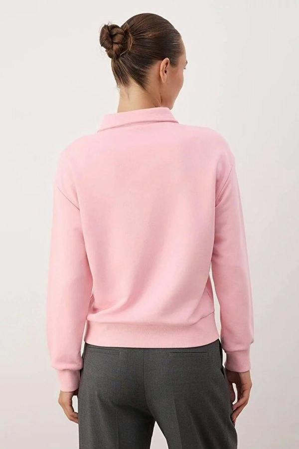 WOVCOR Knit Sweatshirt with Zipper Detail