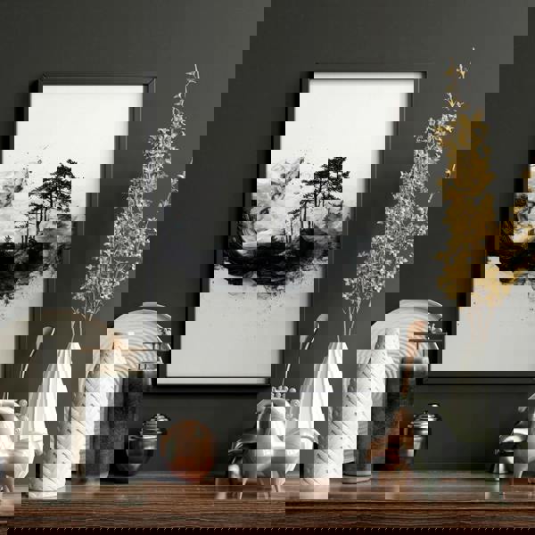 Modern Wall Art For Living Room | Set of 3 Asian Inspired Wall art Prints