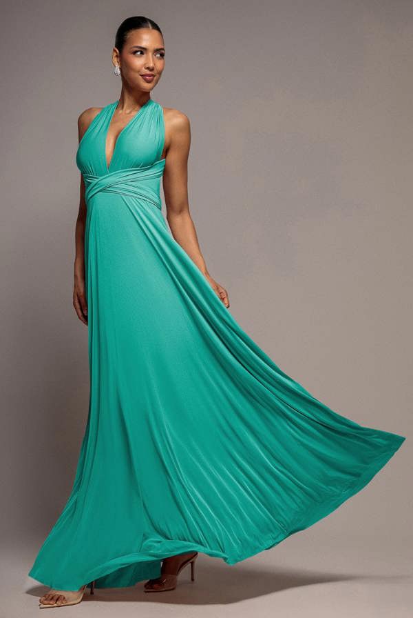 Multiway Tie-Up Maxi Dress - Jade DR1186D