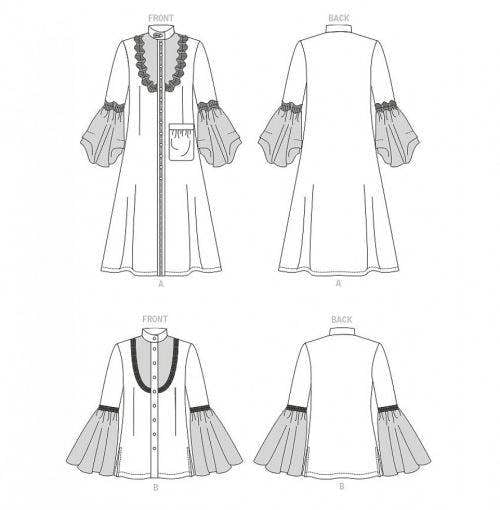 Vogue Sewing Pattern 1904, Dresses, Tunics, Tops for Women, A (A-B-C-D-E-F-G-H-I-J) - Intermediate