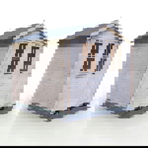 Shire Avesbury 9x9 Log Cabin 19mm interlock  Cladding - Best Shed