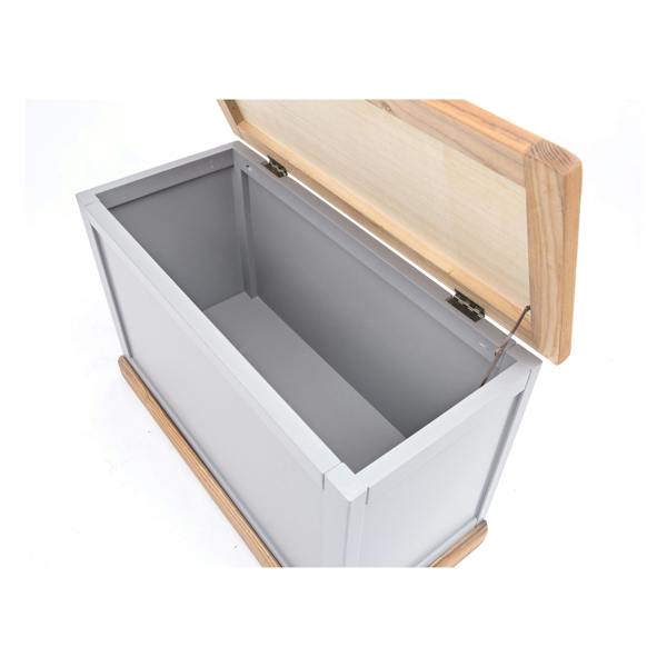 Cabinet Bits Biccari Grey Blanket Box Ottoman