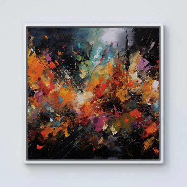 Warren Reed A Vibrant Abstract Painting Framed Canvas