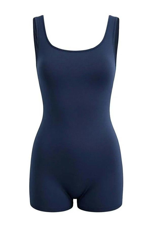 WOVCOR Square Neck Covered Surfing Shorts Basic Swimsuit
