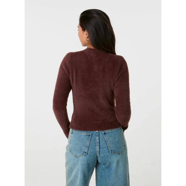 Pink Vanilla Fluffy Knit Cropped Jumper