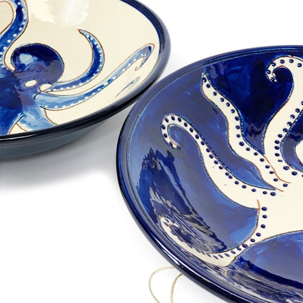 Set of two ceramic pasta bowls