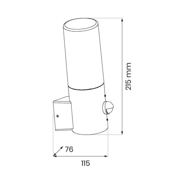 Milagro Harlem Garden Wall Lamp 1xE27 IP44 PIR