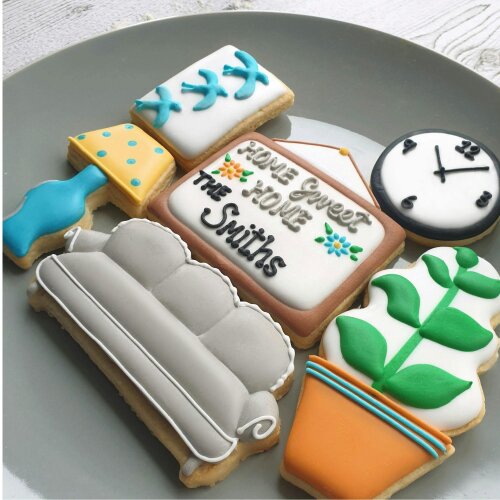 The Cookie Collaboration Personalised New Home Hand-Iced Cookie Gift, Letterbox Present