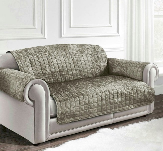 Home Republic Luxury Crushed Velvet Sofa Protector - One Seater