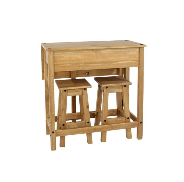Core Products Corona Breakfast Drop-Leaf Dining Set with Stools