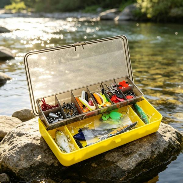 Gr8 Garden 144PCS Fishing Lures Tackle Box Set Hooks Baits Worms Minnows Plier Sea Bass Kitter and Saltwater Fishing