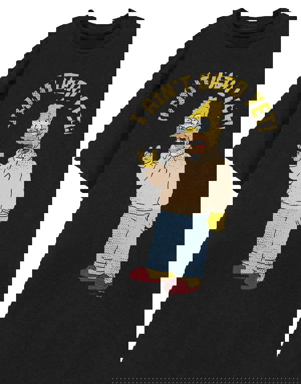 The Simpsons Mens Black I Ain't Dead Yet Short Sleeved T-Shirt