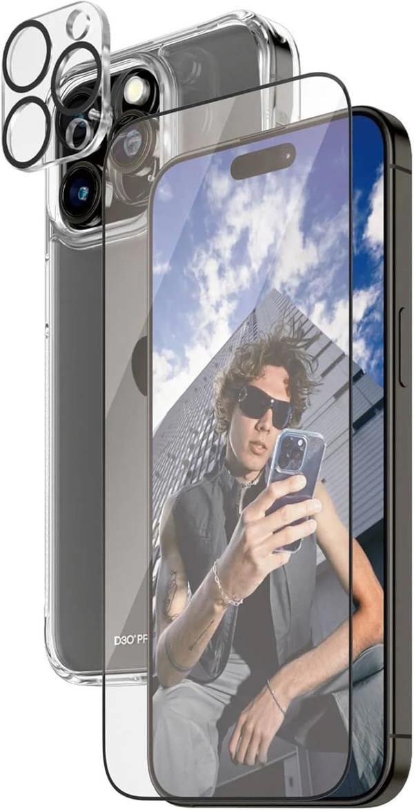 PanzerGlass Panzer Glass Powerful 3 in 1 Bundle Pack for iPhone 15 Pro Max 6.7" - B1172+2812