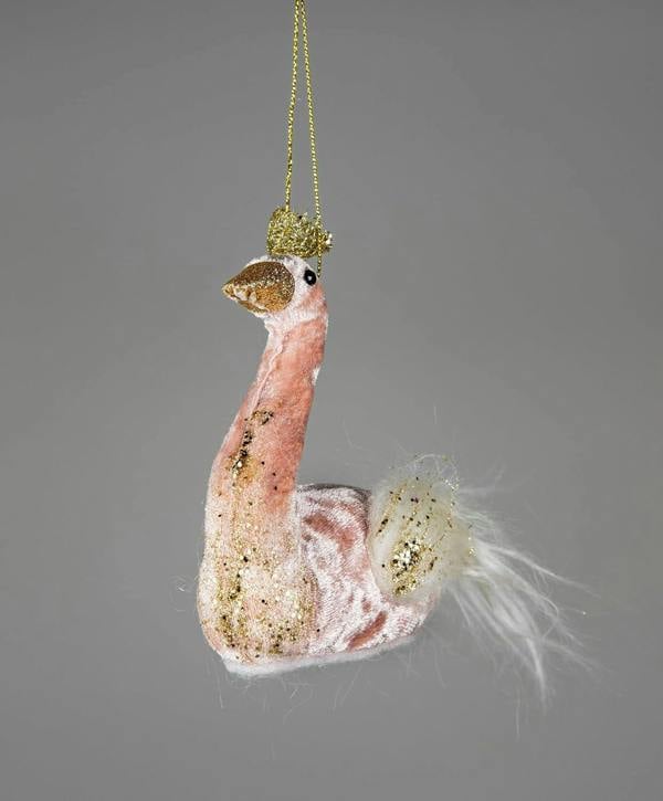 12x13cm Swan Pink Christmas Hanging Decoration for Trees, Wreaths and Garlands image 4