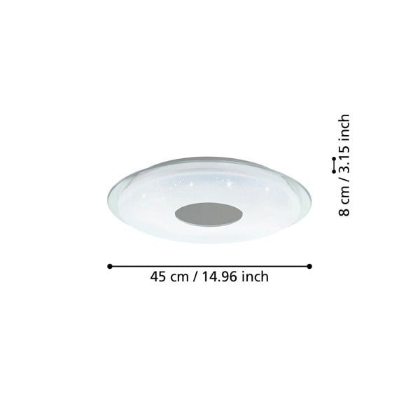 EGLO Lanciano-Z Smart White Steel Flush Ceiling Light