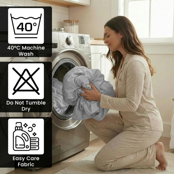 Smart Living 40cm Deep T300 Fitted Sheet Or Pillowcases - Silver