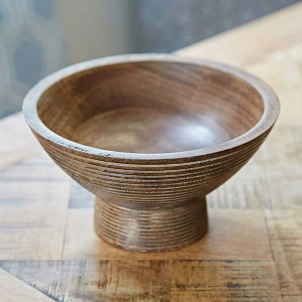 Paper High Raised Natural Mango Wood Bowl