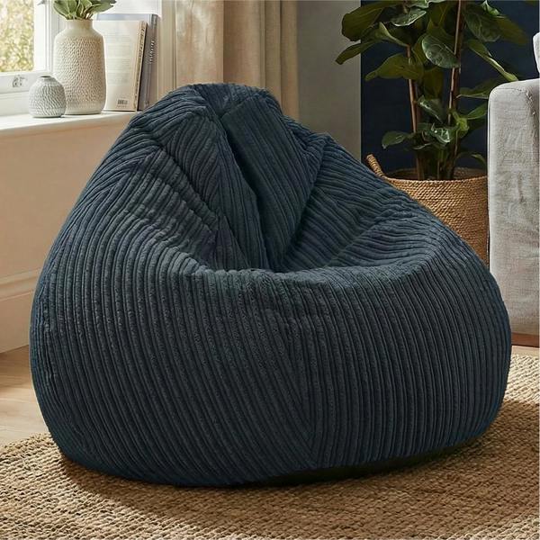 rucomfy Jumbo Cord Slouchbag - Indoor Classic Bean Bag for Adults