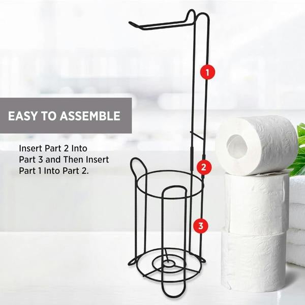 Top 3 Free Standing Floor Toilet Roll Holder Black
