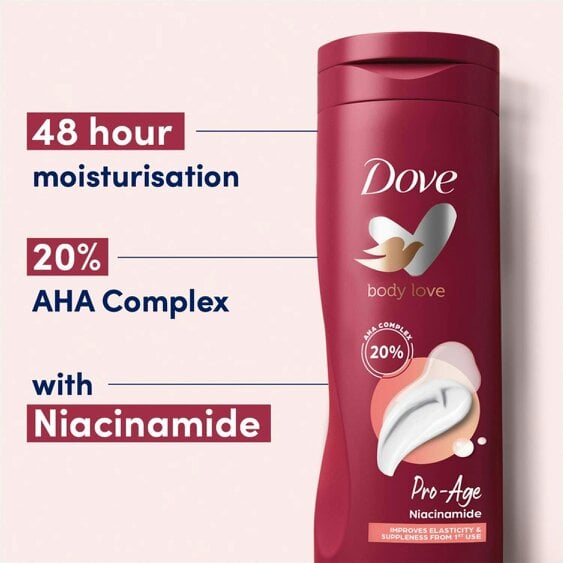 Dove Body Love Pro Age Body Lotion With AHA Olive Oil & Vitamin B3 400ml 12 Pack